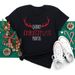 Wholesale Fashion Cross-Border Merry Christmas Tree Santa Claus Casual Simple Letter White Short-Sleeve Women's T-Shirt_ecoleips.com