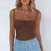 Women's Solid Color Camisole Tank Top European American Style Pleated Backless Design Elegant Stylish Short Top_ecoleips.com