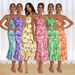 Women's Clothing Temperament Oblique Collar Suspenders Fishtail Print Dress_ecoleips.com