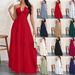 2025 Independent Station Cross-Border European And American Women's Clothing Halter Neck Lace-Up Dress_ecoleips.com