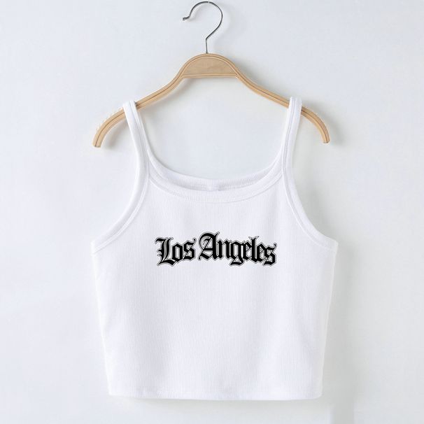 Cross-border E-commerce European And American Women's Clothing 2022 Summer New Style Los Angeles Letter Print Short_ecoleips.com