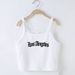 Cross-border E-commerce European And American Women's Clothing 2022 Summer New Style Los Angeles Letter Print Short_ecoleips.com