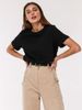 2025 Summer New Women's Fashion Leisure Home Commuting Versatile Round Neck Short Sleeved T-shirt_ecoleips.com