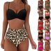 Women's Clothing New Split Bikini Swimsuit Women's Tight Hard Bag Gathered Sexy High Waist_ecoleips.com
