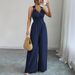 Elegant Wide Leg Jumpsuit Trousers For Women Backless Top American Style New Style Women's Clothing_ecoleips.com