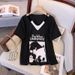 Large Size Women's Clothing Summer New Foreign Style High-end Short-sleeved T-shirt Women's Fake Two Pieces Design Loose And Thin Top_ecoleips.com
