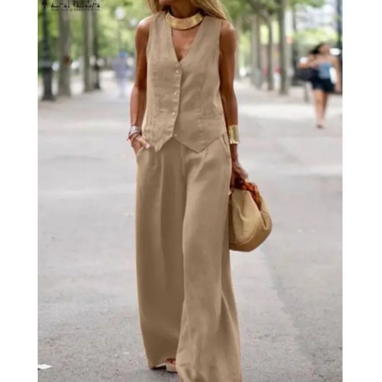 Women's Clothing Women's Casual Fashion Two Piece Set Style Vest For Formal & Casual For Women Fashionable Two Piece Set For Women_ecoleips.com