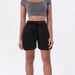 Lightweight Solid Color Tie-Front Shorts For Women, Casual Summer Outdoor Sports Shorts With Comfortable Elastic Waistband Breathable Quick-Dry Fabric_ecoleips.com