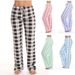 Women's Clothing Classic Plaid Home Casual Trousers Home Loose Women's Trousers_ecoleips.com