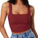 Women's Sexy Trendy Short Vest European American Style Small Solid Color Navel Exposed Top for Casual Wear_ecoleips.com