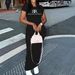 Elegant Casual Long Dress Slim Fit Round Neck Short Sleeve Women's Spring Summer Clothing_ecoleips.com