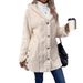 Autumn/Winter Hooded Solid Color Buttoned Long-Sleeved Casual Jacket_ecoleips.com