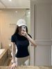 Skims Cotton Jersey Kardashian Short Sleeve T-Shirt Stretch Slim Fit Base Layer Slimming Spring Summer_ecoleips.com