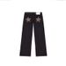 Women's Loose Straight Leg Jeans Star Studded Design Casual Cotton Denim Jeans For Spring/Autumn Office Lady Street Style_ecoleips.com
