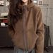 Korean-style High-end Zip-up Hooded Sweatshirt For Women, 2025 New Autumn And Winter Thickened Warm Versatile Knitted_ecoleips.com