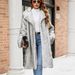 Elegant Long Faux Fur Coat – Suit Collar Plush Winter Coat In Short Snow Fox, Beige & Greyish_ecoleips.com