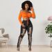 Women's Clothing Summer Eyelet Jeans Drawstring Design Sexy New Fashion Trend Straight Leg Ankle Jeans_ecoleips.com
