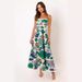 Women's splicing elegant sling tube top oversized swing dress_ecoleips.com