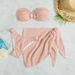 Women's Clothing Split Three Piece Swimsuit Ring Hollow Tube Top Sexy Bikini Swimsuit_ecoleips.com