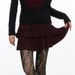 Millennial Hot Girl Low Waisted Color Block Striped Slim Fit A-Line Skirt Fashionable Dark Girl Style New_ecoleips.com