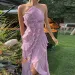 Gown Neck Strap Irregular Long Dress For Women Ruffle Sleeveless High Waist Backless Dresses 2025 New Summer Elegant Party Y2k_ecoleips.com