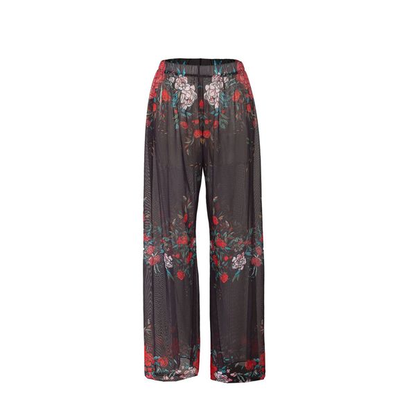 2025 New Russian Sexy Women's High Waist Chiffon Casual Pants_ecoleips.com