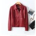 Style New Women's Jacket Short Leather Coat With Turn-down Collar Fashionable Slim Fit Korean Version_ecoleips.com
