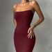 AB019 Spring/Summer New 's Sexy Elegant Strapless Long With Open Back And Off-Shoulder Neckline Slim Fit Dress For_ecoleips.com