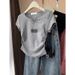 Women's Slim-Fit Cotton T-Shirt - Short Sleeve Crew Neck Top With Waist-Defining Design For Casual & Chic Style_ecoleips.com