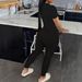 Women's Clothing Women's Fashion Set Long Pants T-Shirt Short Sleeve Clothing For Formal & Casual For Women_ecoleips.com