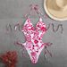 Women's Clothing One Piece Swimsuit For Women Sexy Lace-Up Bikini European American Style Printed_ecoleips.com