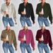 Women's Clothing Women's Casual Corduroy Jacket Single Breasted Short Coat Autumn Winter Long Sleeve For Formal & Casual_ecoleips.com