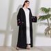 Verve Muslim Clothing Long Fashion Elegant Cardigan Embroidered Butterfly Dress Robe_ecoleips.com
