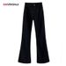 Plus-size Fashion Black Jeans Women, New Spring/summer Style, Versatile Slim-fit Mid-waist Micro-flared Long Pants For_ecoleips.com