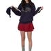 Preppy Style Red Polka Dot Midi Skirt High Waisted Slimming Tie Waist Petite Pleated New Autumn Women's Bottoms_ecoleips.com