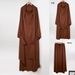 Turkish Malay Clothing Two-Piece Set Women's Casual Solid Color Long Robe (Top + Skirt) MSL59_ecoleips.com