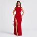 Women's Clothing Solid Color Round Neck High Slit Sexy Backless Dress Women's Slim Long Skirt_ecoleips.com