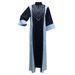 Women's Clothing Splicing Contrast Color Hot Diamond Style Robe Dress_ecoleips.com