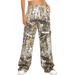 Streetwear Cargo Pants For Men - Oversized Drop-Crotch Joggers With Camo Print & Multi-Pockets, Loose Fit Straight Leg Trousers_ecoleips.com
