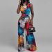 2026 New Spring Clothing European And American Cross-Border Casual Pants Slim-Fit Printed Sleeveless Women's Jumpsuit_ecoleips.com