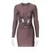2025 European American New Style Solid Color Long Sleeve For Women With Chest, Waist, And Side Hollow Design Slim Fit_ecoleips.com