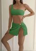 Fashionable High-Waisted Slit Bikini Skirt Three Piece Set For Women Sexy Hot Girl Personalized Swimwear_ecoleips.com
