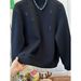"Retro Beaded Sweatshirt For Women – Heavy Duty Fleece, Loose Fit Slimming Top (Black, M-4XL)"_ecoleips.com