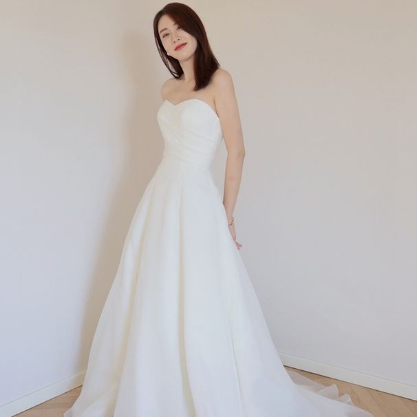 Women’s Clothing Simple top light wedding dress new satin French style small trailing bride marriage temperament travel shoot out of the gauze female_ecoleips.com