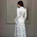 European And American 2025 Spring Cross-Border Elegant Long-Sleeve Design Round-Neck Floral Print Long Dress For_ecoleips.com