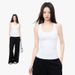 Spandex Yarn Racerback Knitted Camisole For Women 2025 Spring Summer Sleeveless Slim Fit Solid Color Inner Wear Base_ecoleips.com