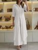 2025 European And American Women's Fashion New Summer Autumn Urban Elegant Cotton Linen Slim Fit Waist Long Sleeve Shirt_ecoleips.com