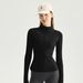 Women's Yoga Jacket With Zipper, Stand-Up Collar, Patchwork Sports Top, Slim Fit, Long Sleeve, Suitable For Running,_ecoleips.com
