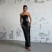 JY24390MHO Angel Wings Slimming Rhinestone Strapless European And American Women's Fashion Off-Shoulder Long Dress_ecoleips.com