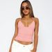 INS Fashion Street Sexy V-Neck Solid Color Crop Top Versatile Slim Fit European And American Style Small_ecoleips.com